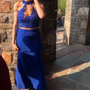 Two piece prom dress